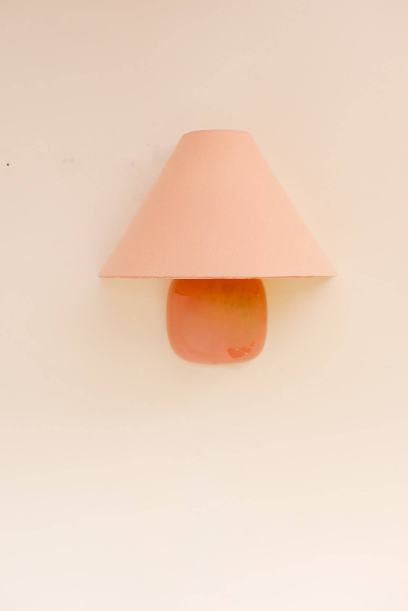 Vintage IKEA 80s sconce. A wall mounted lamp classic semi-round in pink