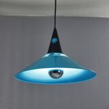 Post-modern suspension lamp Memphis metal & plastic design Brilliant 1980s