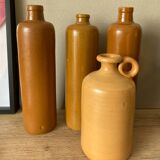 Set of 4 stoneware bottles