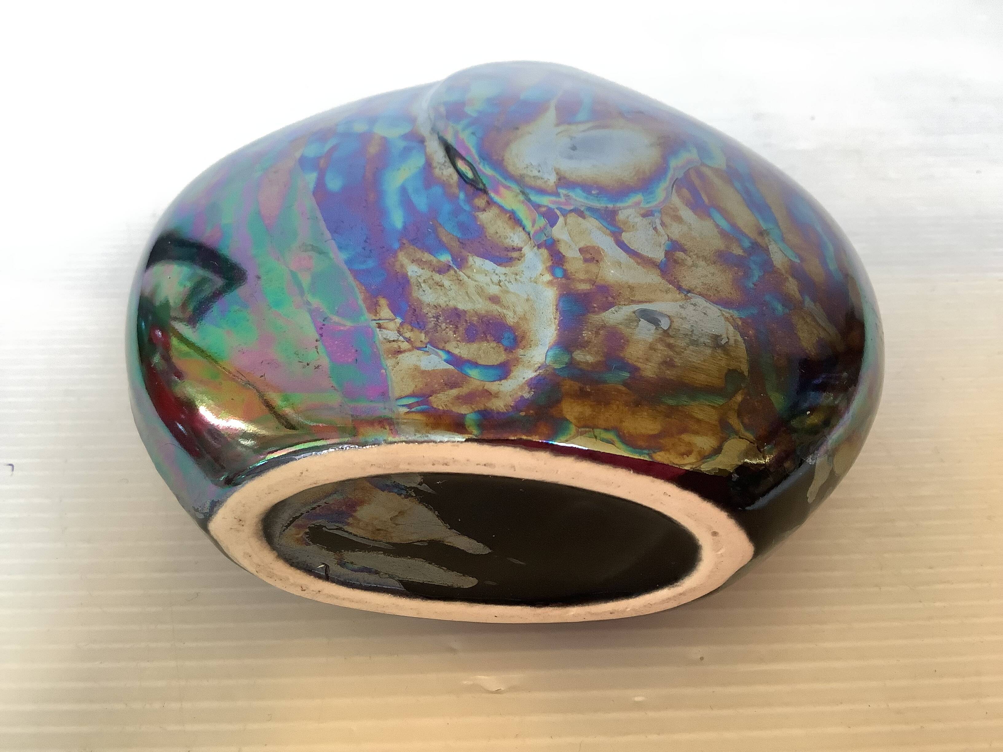 Small iridescent vase