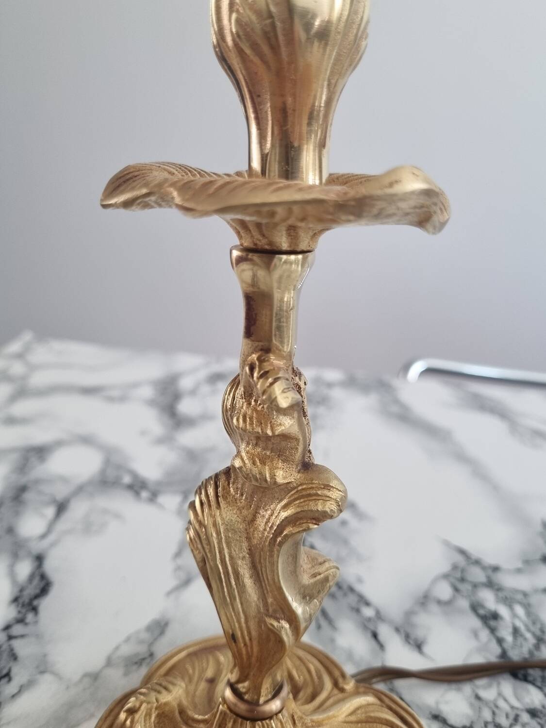 Vintage gold lamp base