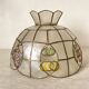 Suspension in mother-of-pearl and vintage brass, fruit decoration