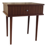 Modernist teak bedside table - mid 20th century