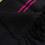 5x7 Grey & Black Striped Vintage Kilim Rug, 155x229Cm