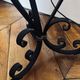 1950s floor lamp - wrought iron, gilded brass, and Sèvres crystal