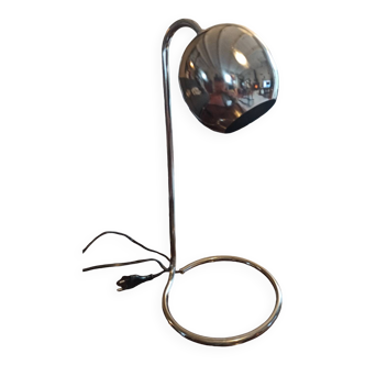Lampe minimaliste eyeball chromé Italie space age