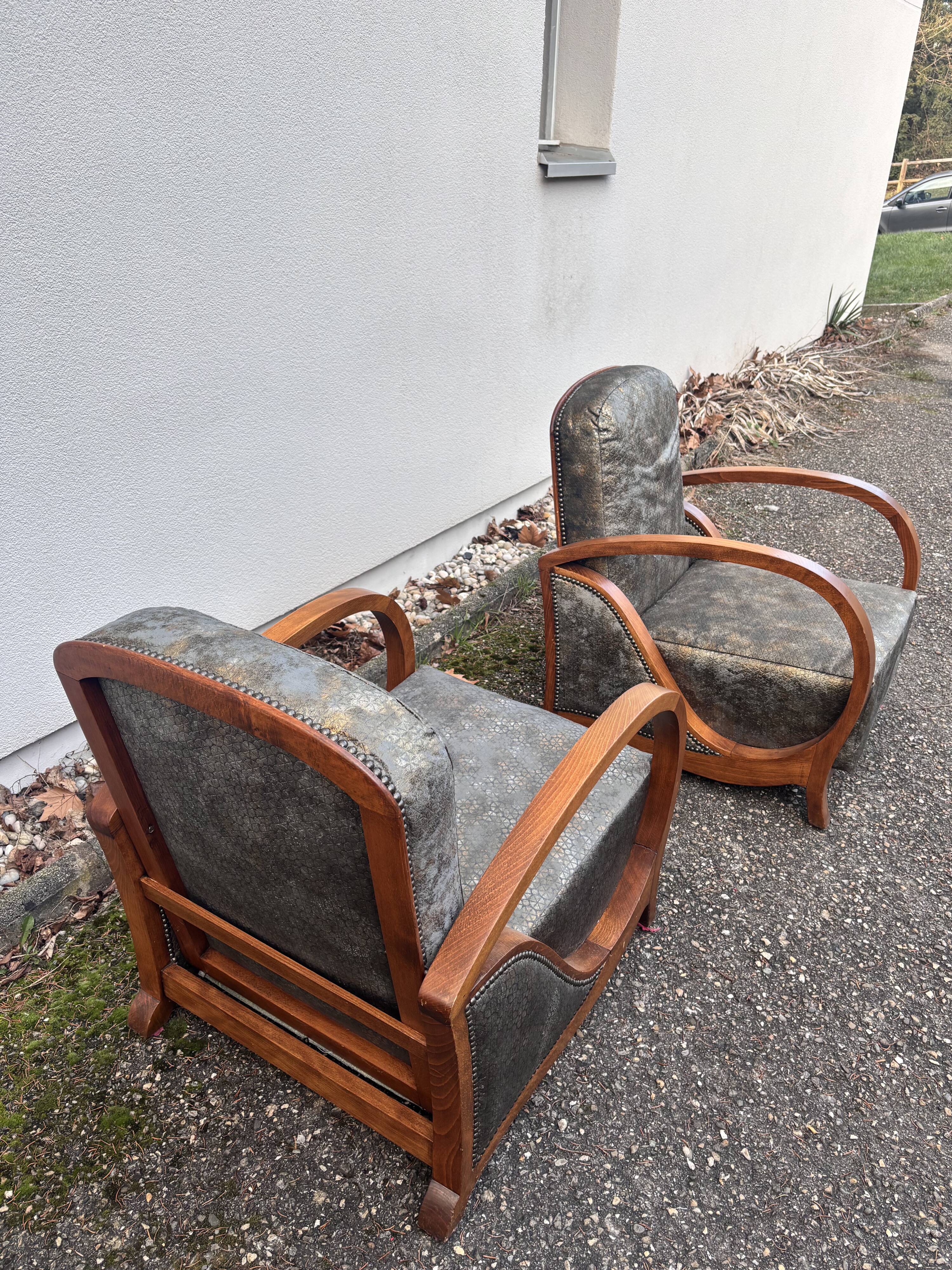 paire de fauteuil art déco