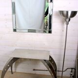 Vintage metal chrome eiffel tower console table