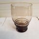 Old deco carafe art service & 12 smoked glass glasses vintage table art