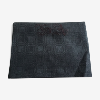 Nappe lin gris noir