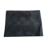 Small black grey linen tablecloth 74x103