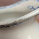 Small antique ironstone jug L.m Creil and Montereau with blue floral decoration.