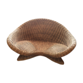 Wicker meditation lotus chair
