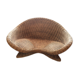 Fauteuil lotus de méditation en osier