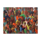 Huile sur toile, style cubain - foule personnages - 65 x 50 cm
