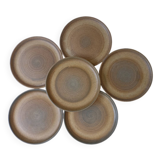 Assiettes plates en grès