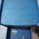 Royal blue bedside table
