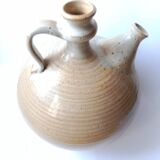 Cargoulette Pitcher Jug beige speckled Signed Grès du Marais 23 cm