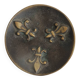 Ancien cendrier fleur de lys en bronze