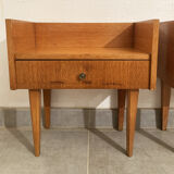 Pair of vintage teak bedside tables from the 60s.