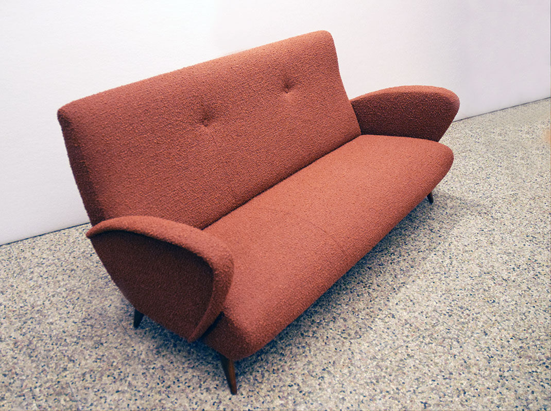 Mid-century three seats sofa of Italian production, 1950s