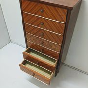 Vintage semainier in lacquered wood / dresser rag picker furniture storage