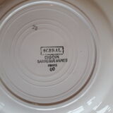 Set of 5 plates digoin, sarreguemine, model sobral