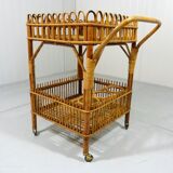 Rattan serving table 1950/60