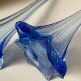 Pair of old blue soliflores