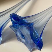 Pair of old blue soliflores