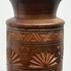 Turned and carved wooden vase, mid-20th century
