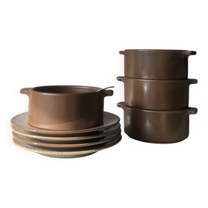 Ensemble assiettes grès