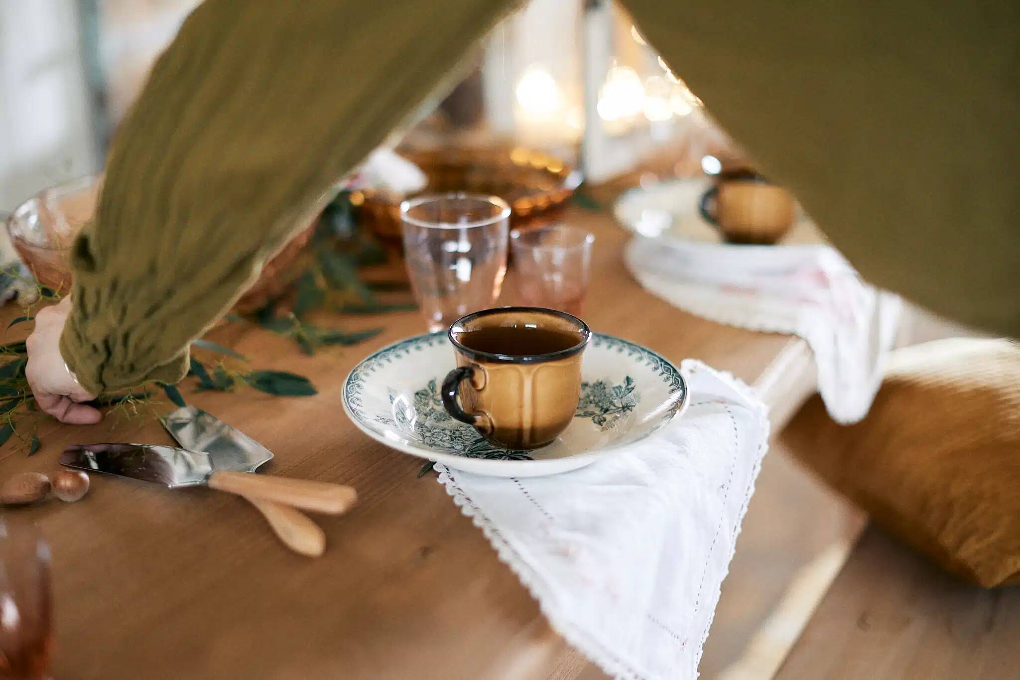 Set of 5 camel coffee cups "Arum"