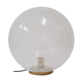 Lampe Venini ronde en verre et laiton