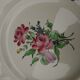 Assiette en faïence Keller Guerin Lunéville (KG)  motif fleurs diam 24,5 cm
