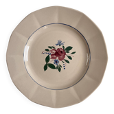 Sarreguemines hand-painted presentation plate