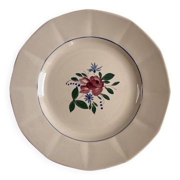 Sarreguemines hand-painted presentation plate