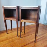Antique pair of Directoire style bedside tables