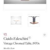 Guido faleschini dining table chrome marble glass funnel 1970 italy