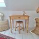 Farmhouse style side table in solid wood
