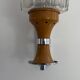 Mid-century glass and brown metal wall light, 1960, Italy