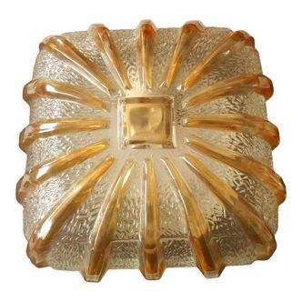 Old ceiling lamp vintage glass 70