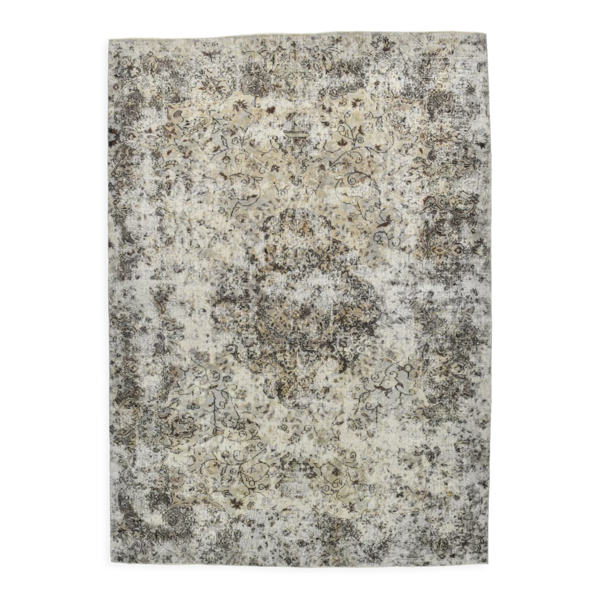 7x9 old antique anatolian turkish rug 289x206cm