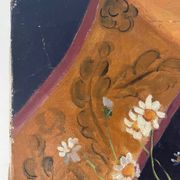 Coquelicots et marguerites, huile sur toile, signé L Riousset