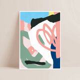 Slightly - A3 signed art print in black plastic frame