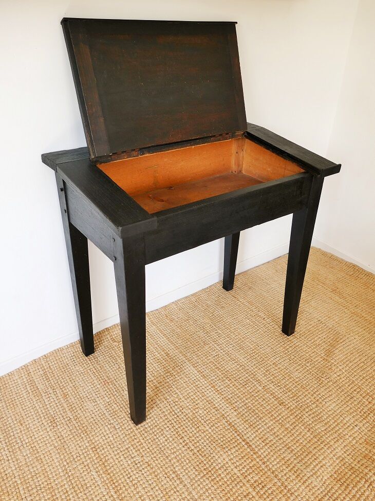Old black desk