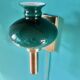 Brushed brass wall light with green glass shade "Vitrika". Denmark 1980