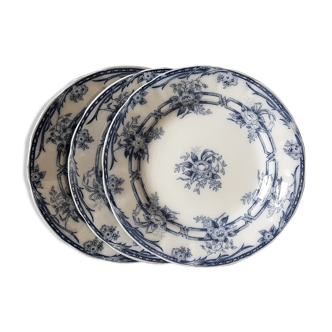 Set of 3 plates old blue motifs model Cerus