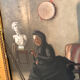 Oil on wood interior scene