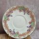 Set of 6 antique dessert plates Longwy – Violets model – Polychrome Art Nouveau decoration